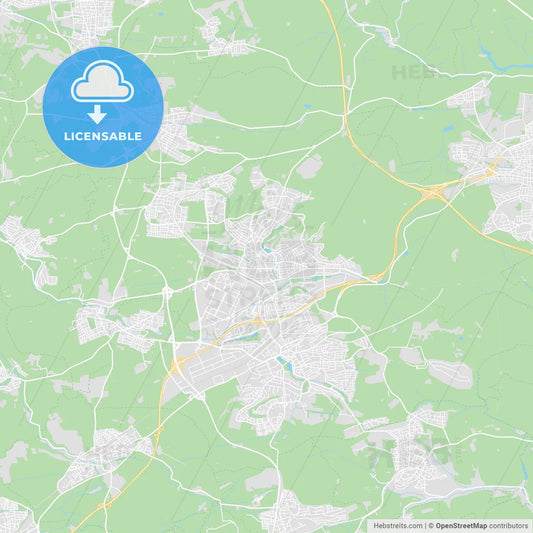 Sindelfingen, Germany printable street map