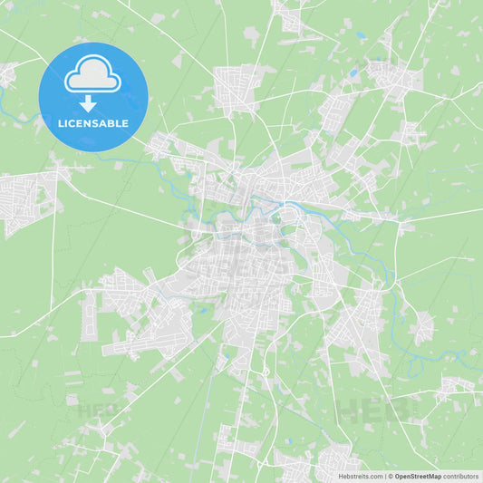Celle, Germany printable street map