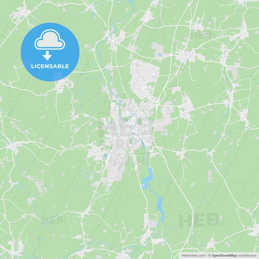 Kaufbeuren, Germany printable street map