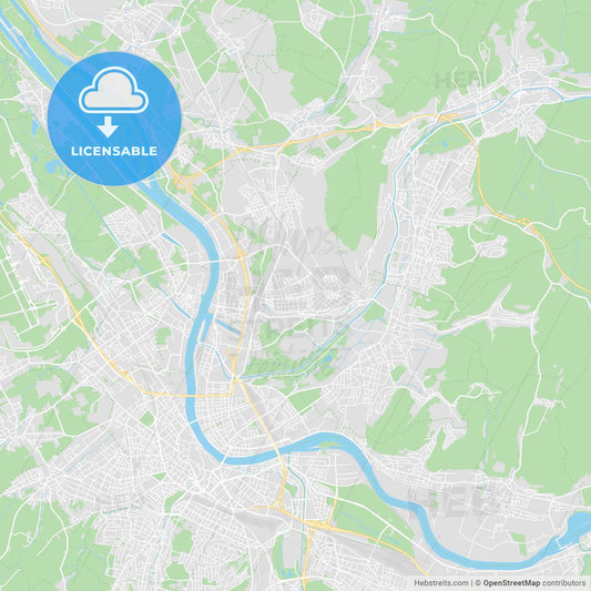 Weil am Rhein, Germany printable street map