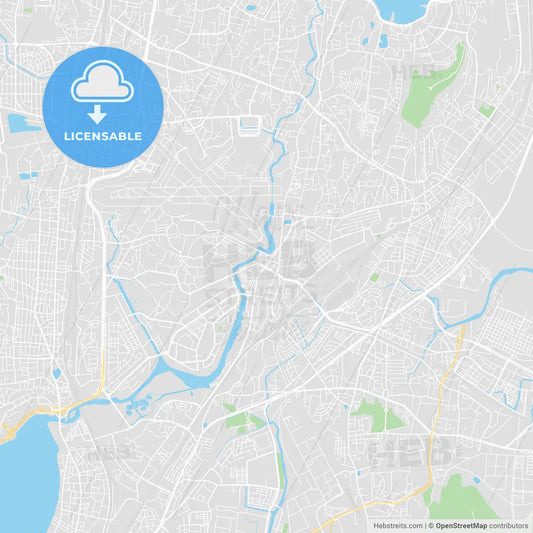 Printable map of Mumbai, India