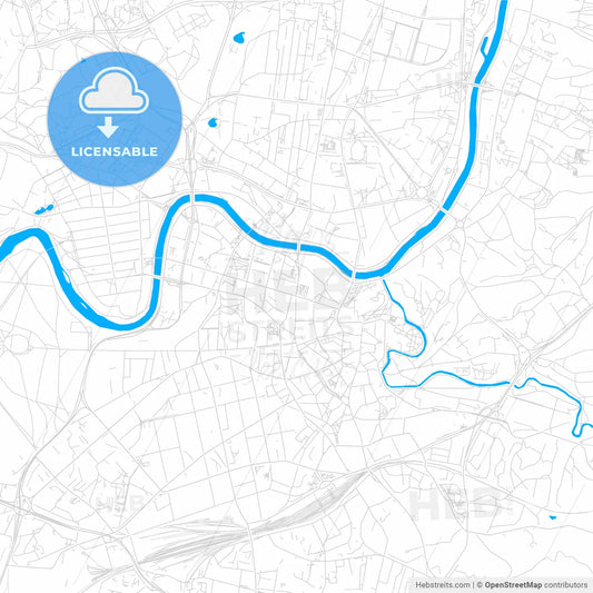 Vilnius, Lithuania bright two-toned vector map