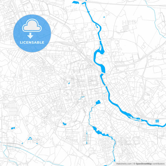 Linköping, Sweden bright two-toned vector map