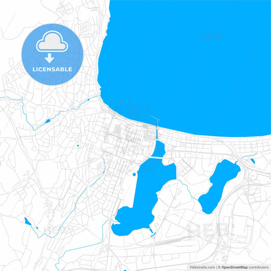 Jönköping, Sweden bright two-toned vector map