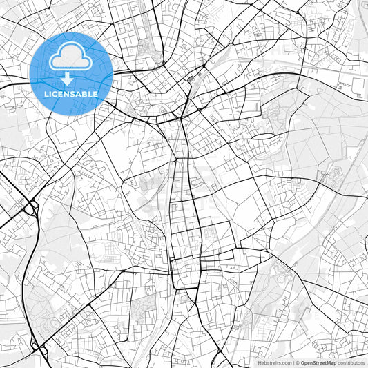 Vector PDF map of Monchengladbach, Germany