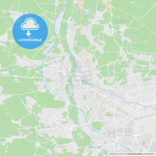 Furth, Germany printable street map