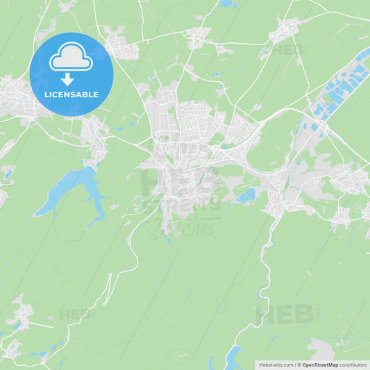 Goslar, Germany printable street map