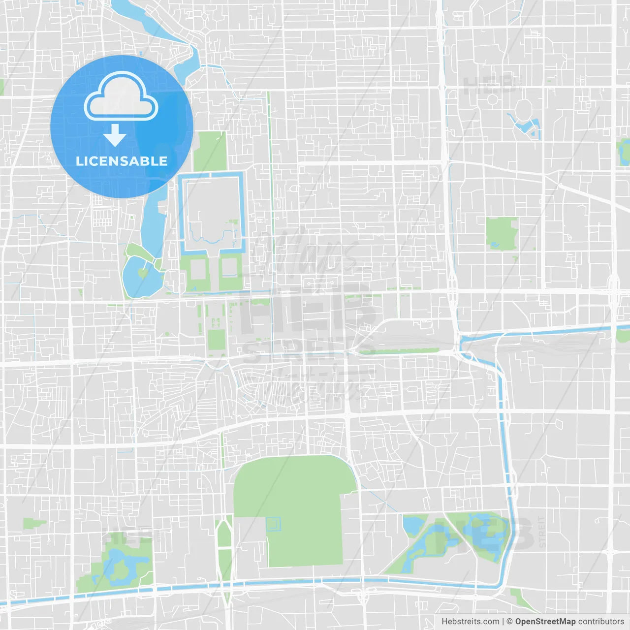 Printable map of Beijing, China