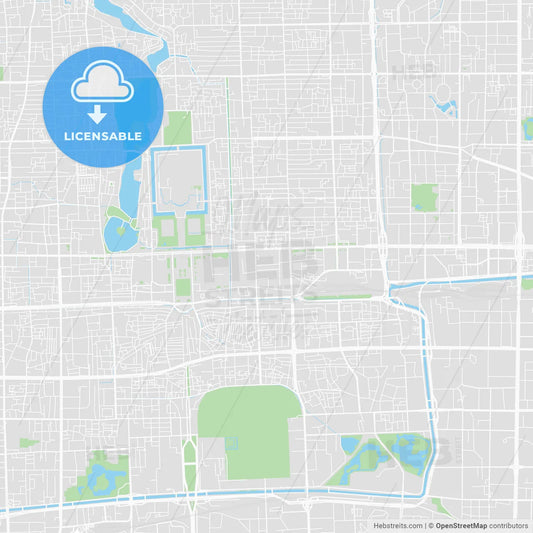 Printable map of Beijing, China