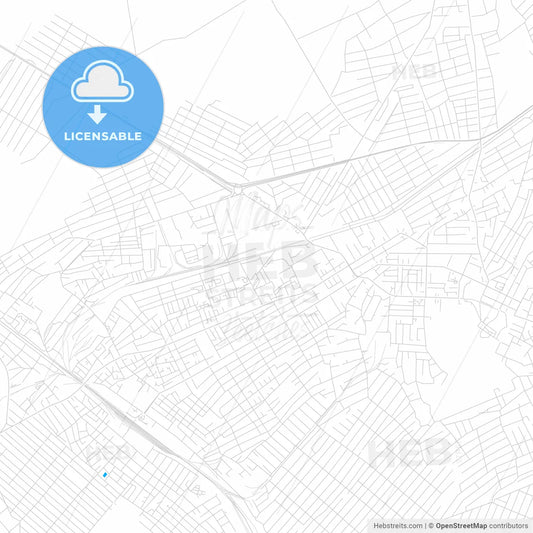 Turkistan, Kazakhstan bright two-toned vector map