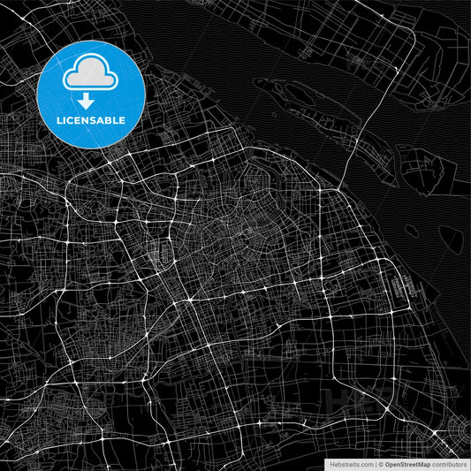 Area map of Shanghai, China, Province Shanghai