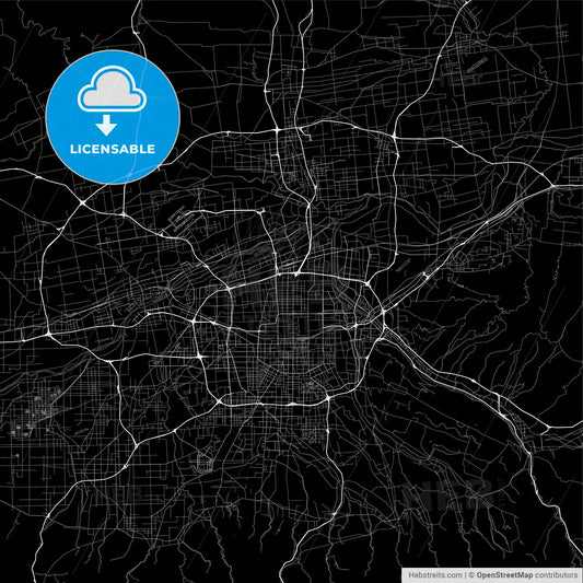 Area map of Xi'an, China, Province Shaanxi