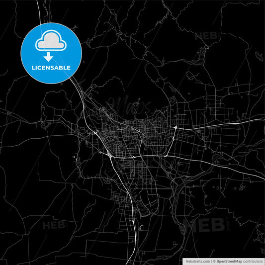 Area map of Tai an, China, Province Shandong