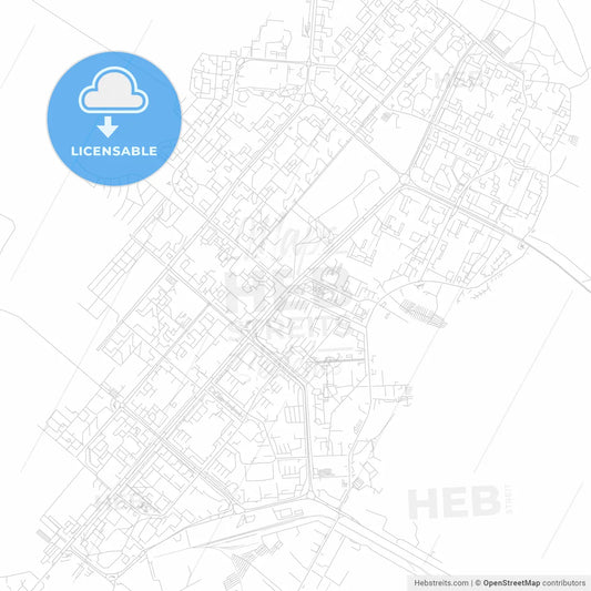 Nizhnekamsk, Russia bright two-toned vector map