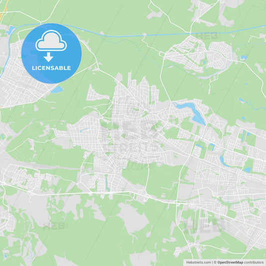 Falkensee, Germany printable street map