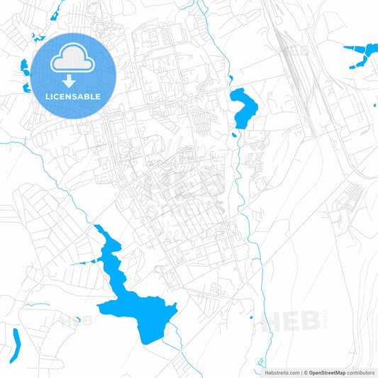 Zheleznogorsk, Russia bright two-toned vector map