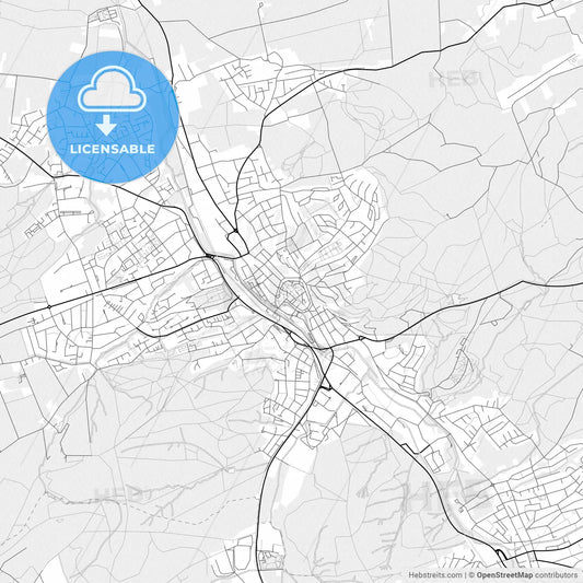 Vector PDF map of Menden (Sauerland), Germany