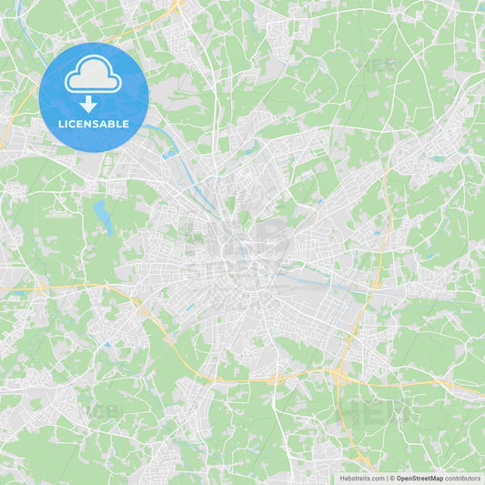 Osnabruck, Germany printable street map