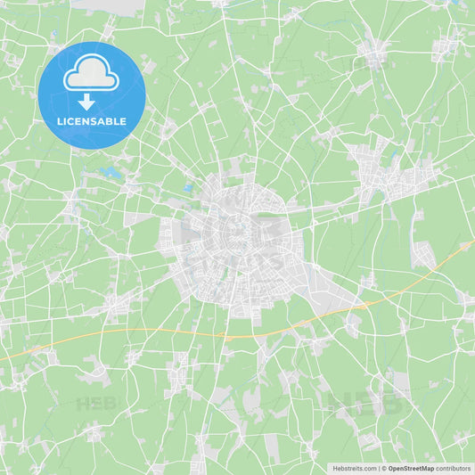 Soest, Germany printable street map