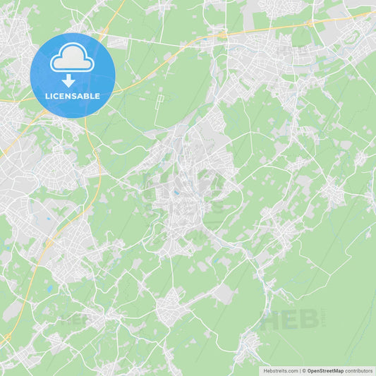 Stolberg (Rheinland), Germany printable street map