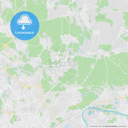 Bad Vilbel, Germany printable street map