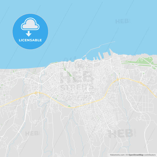 Printable map of Heraklion, Greece