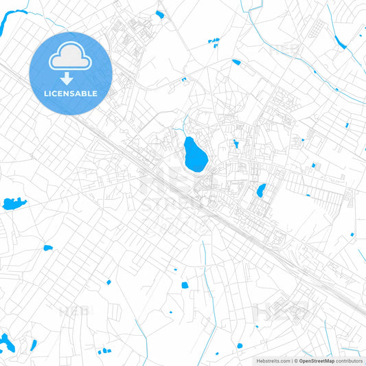 Ramenskoye, Russia bright two-toned vector map