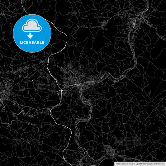 Area map of Ústí nad Labem, Czech Republic