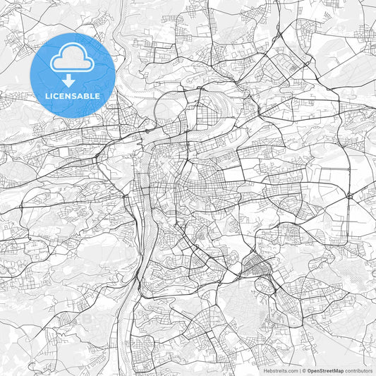 Prague light vector map