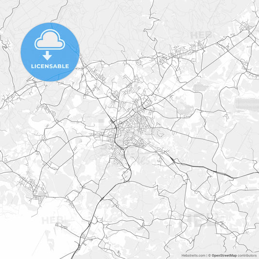 Teplice light vector map