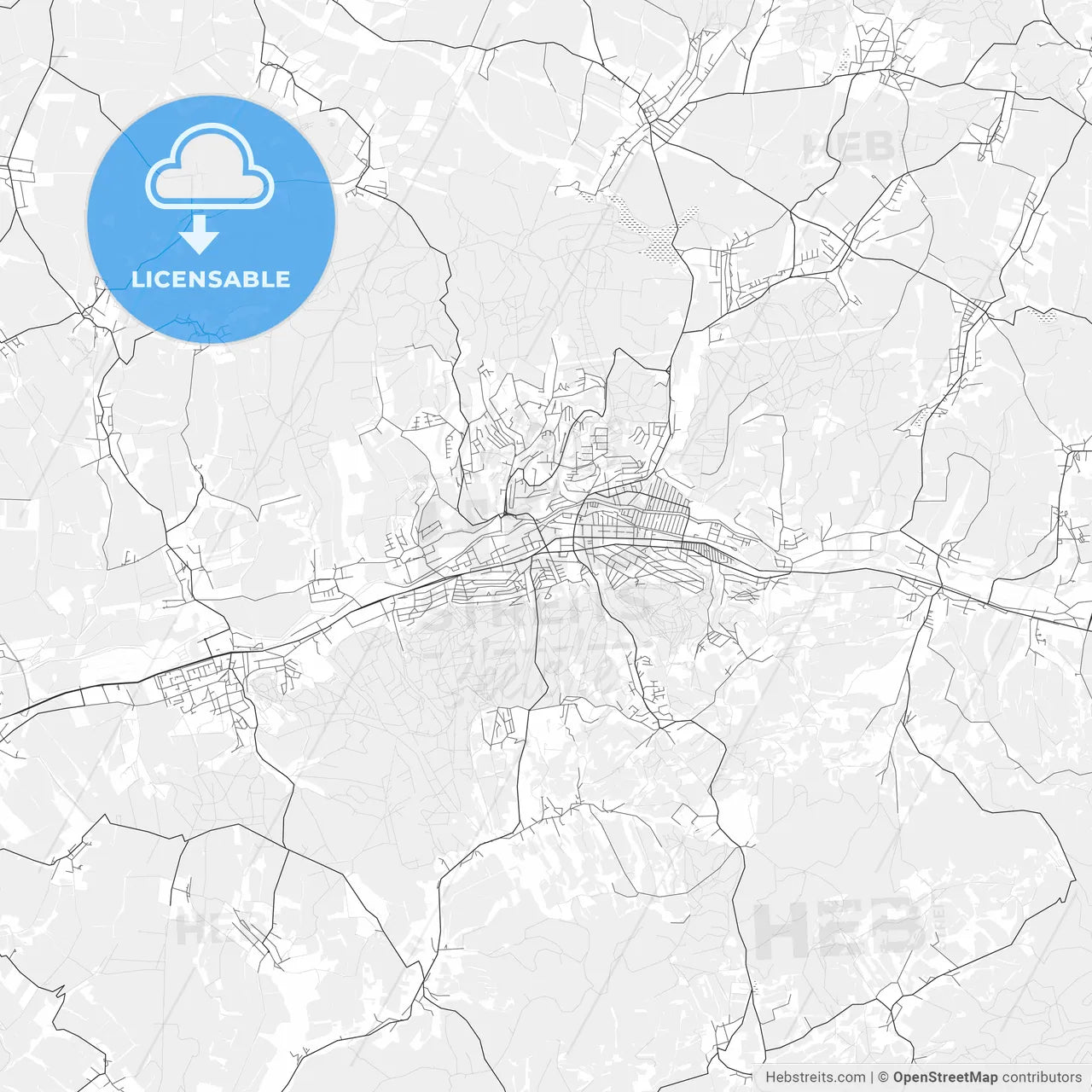Zlín light vector map