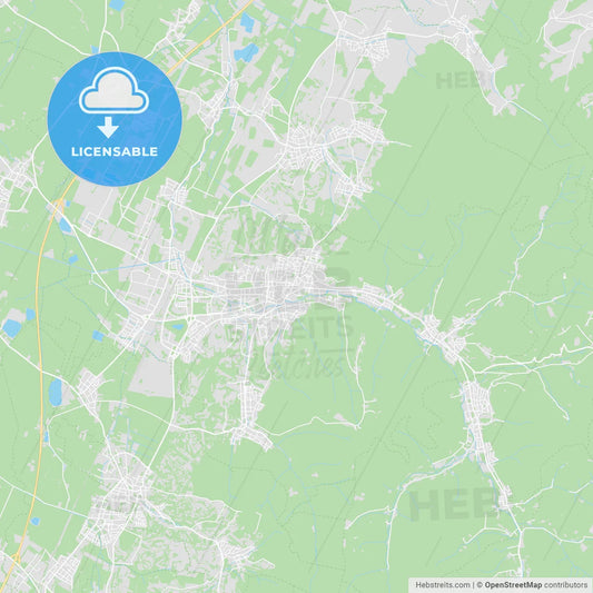 Lahr/Schwarzwald, Germany printable street map