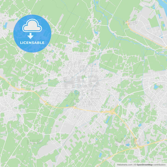 Delmenhorst, Germany printable street map