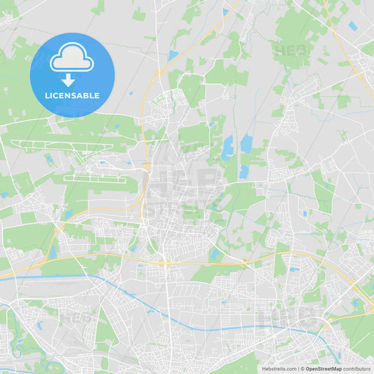 Langenhagen, Germany printable street map