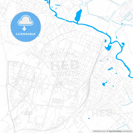 Barysaw, Belarus bright two-toned vector map
