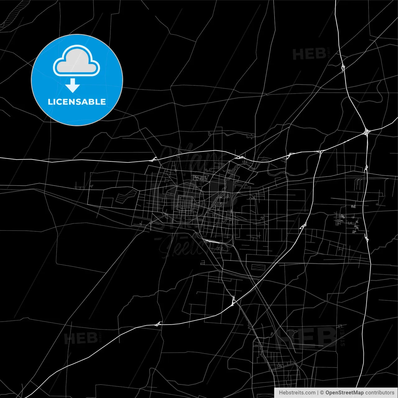 Area map of Heze, China, Province Shandong
