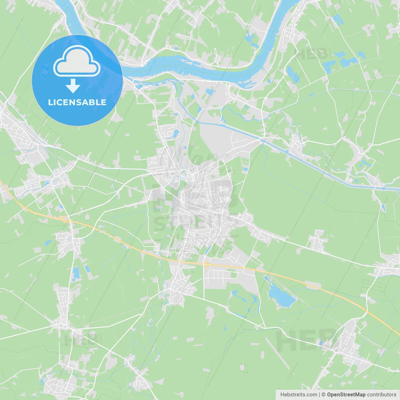 Winsen (Luhe), Germany printable street map