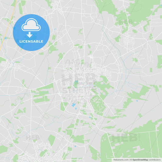 Vechta, Germany printable street map