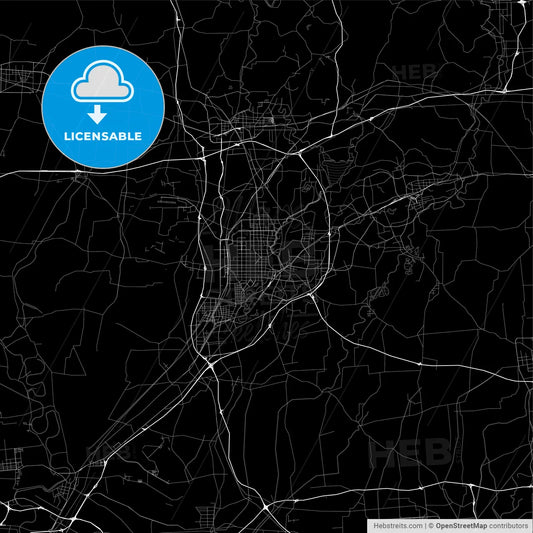 Area map of Tangshan, China, Province Hebei