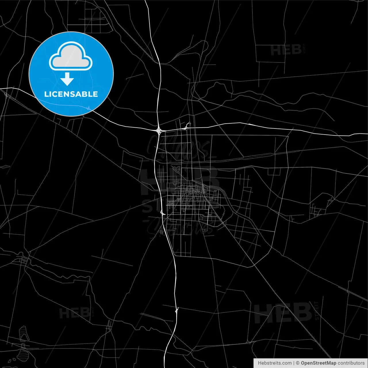 Area map of Suzhou, China, Province Anhui