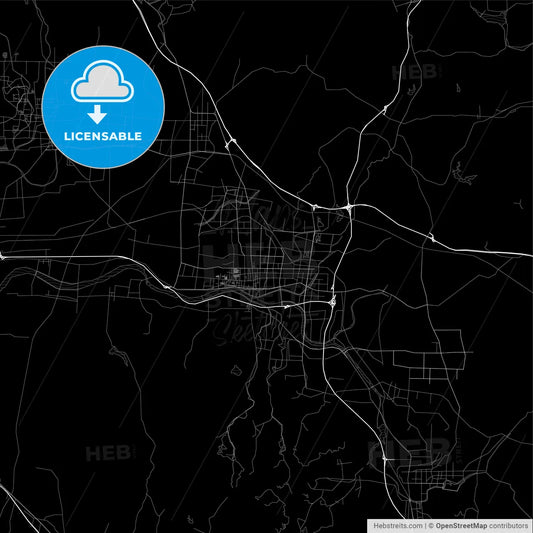 Area map of Laiwu, China, Province Shandong