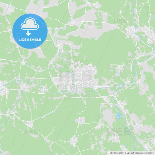 Einbeck, Germany printable street map