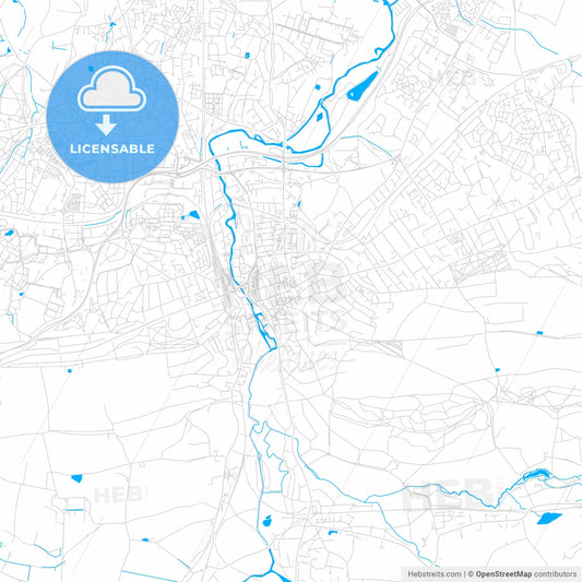 Guildford, England bright two-toned vector map