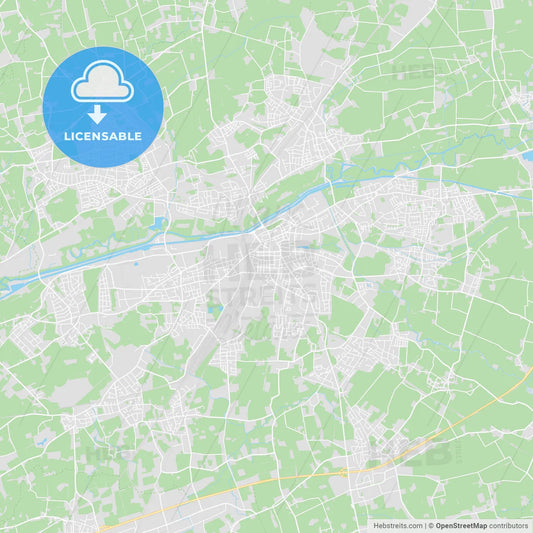 Hamm, Germany printable street map