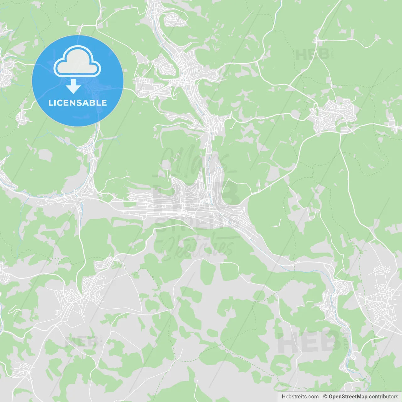 Albstadt, Germany printable street map