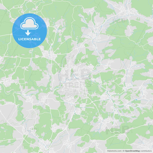 Backnang, Germany printable street map