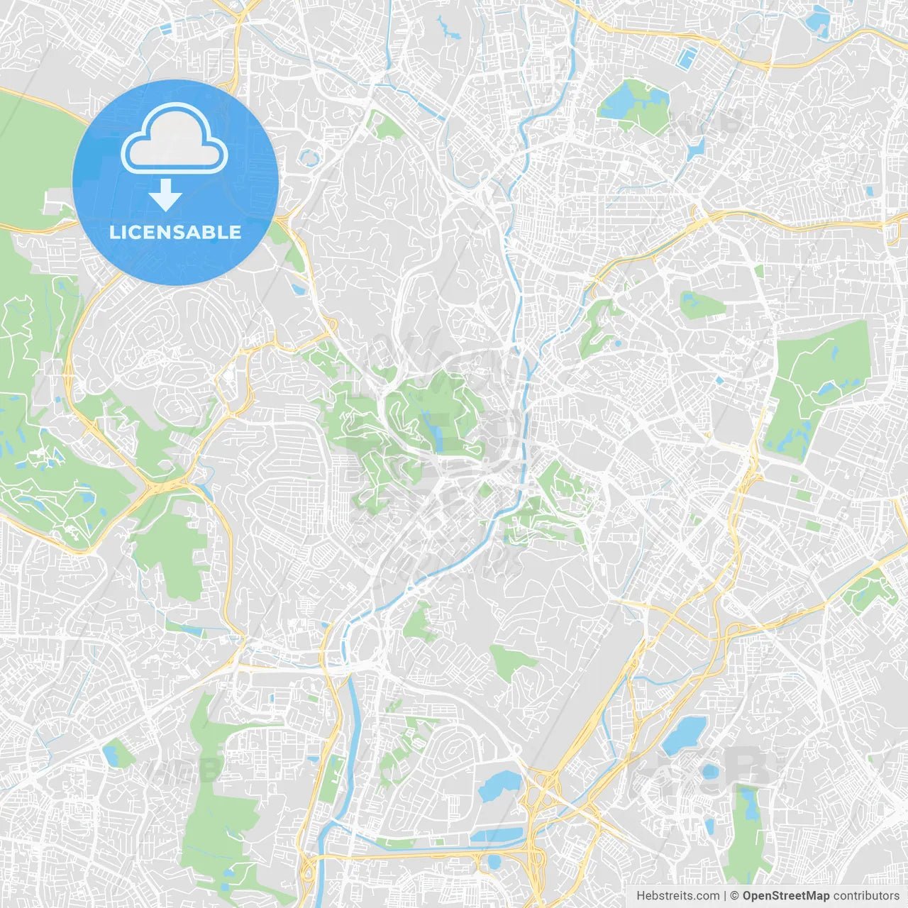 Printable map of Kuala Lumpur, Malaysia