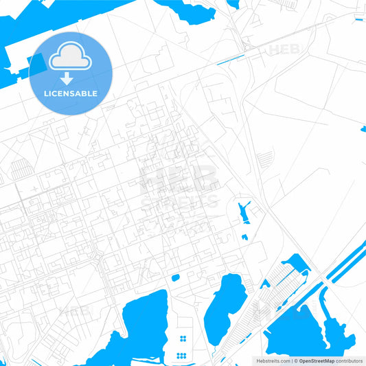 Severodvinsk, Russia bright two-toned vector map