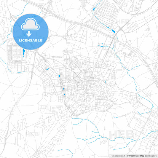 Fuenlabrada, Spain bright two-toned vector map