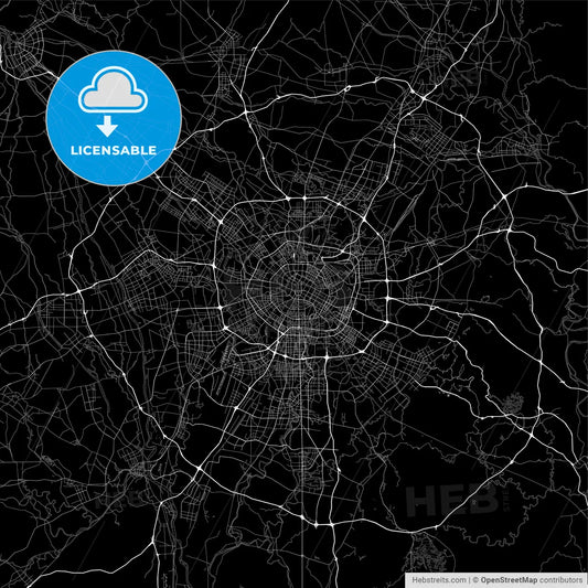Area map of Chengdu, China, Province Sichuan